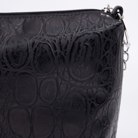 Bag Cross-Bodi with a zipper, black color-4