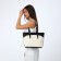 David Jones zipper bag, external pocket, beige/black