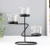 Summary metal, glass for 3 candles "Curve line" D = 2-5 cm black 16x6x18.5 cm