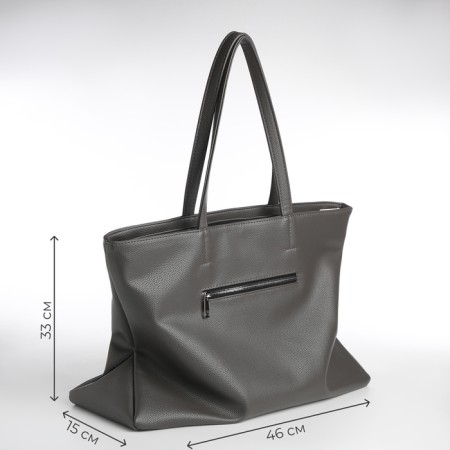 Female bag Textura, chover, large size, color gray color-1
