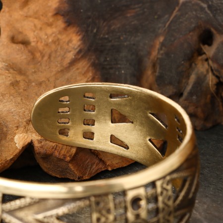 Bracelet wide "Polonom", brass-5