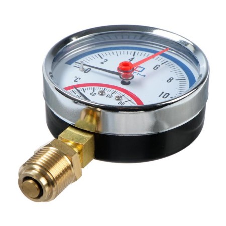 Thermomanometer "CTM", radial, DK 80 mm, 1 MPa, external thread 1/4 ", 120 ° C