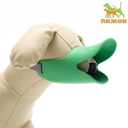 Silicone fixing muzzle, size L (ohm 17 cm, Osh 19-35 cm), green