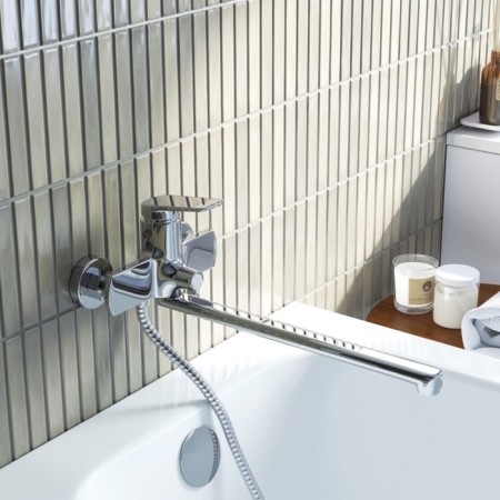 IDDIS ESPSB00i10WA bath mixer, single -leaf, 420 mm pouring, 35 mm cartridge, chrome-1