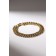 Bracelet with rhinestones "shine" thread in circles, white color in gold, 18 cm