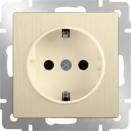 Grounding socket and curtains WL10-Skgs-01-IP44, champagne color