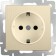 Grounding socket and curtains WL10-Skgs-01-IP44, champagne color