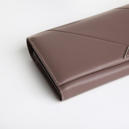 Women's wallet on a magnet, the color is pink-brown-2
