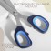 Universal scissors, 7.9 ", 18 cm, blue/black color