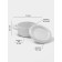A baking pot “Sephir”, 250 ml, 15 × 10.5 × 6.3 cm, with handles, with a lid, ceramics, white