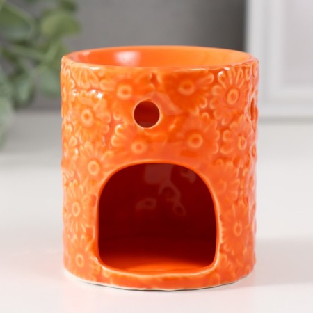 Aroma lamp ceramics "chamomile" orange 6.7x6.7x7.5 cm-1