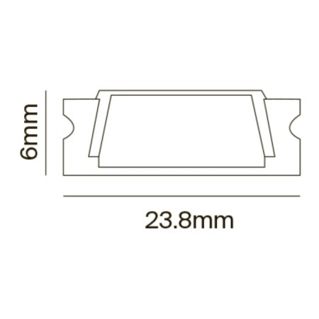 Aluminum profile LED Strip Alm002S-2M, 200x2,38x0.6 cm, silver color-4