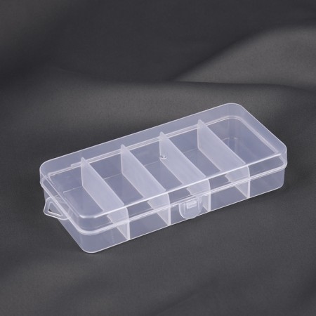Organizer for needlework, with a suspension, 5 departments, 12.8 × 6 × 2.5 cm, the color is transparent-1