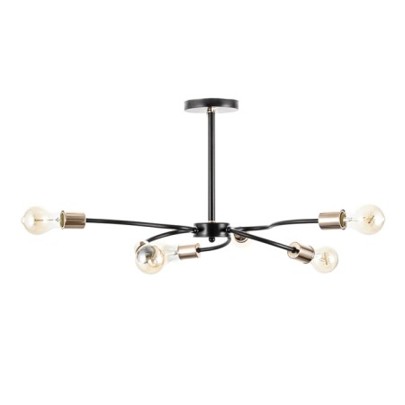 Ripley chandelier 6he27 40W black and gold 55x55x40 cm-4