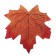 Decor "maple leaf", set of 50 pcs, brown-red color