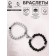 Bracelets "Demetrons" on a magnet, heart, black and white color in silver