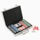 Poker in a metal case (2 decks, chips 200 pcs C/denomination, 5 cubes), 20.5 x 29 cm