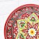 Largan Rishtan ceramics "Flowers", 25 cm, red