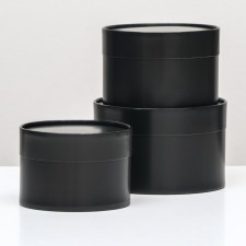 Set of hats 3 in 1, black, 16 x 10, 14 x 9, 13 x 8.5 cm