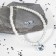 Set 2 objects: earrings, Antoinetta necklace crystals, white color in silver, 40 cm