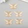 Decor for creativity Plastic "Butterfly Golden Network" MIX 2.3x3.8 cm