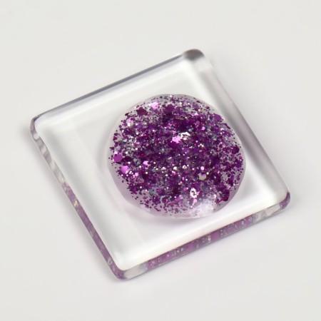 Nail varnish gel, Glitter Flash, 3 phase, 8ml, LED/UV, Transparent/purple color (08)-9