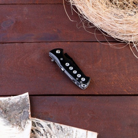Folding semi -automatic "ruff", blade 7cm, black-2