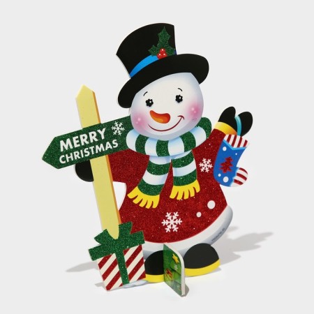 Decorative decoration (stand) "Snowman" 32x28 cm-1