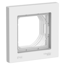 Frame SE AtlasDesign Aqua, 1 post, IP44, White, Atn440101