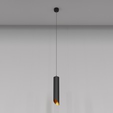 Suspendor of the suspension Technical P044PL-01-30GU10-B, 1xGU10, 35W, 6x6x123 cm, black color with gold