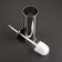 Black toilet with a stand with a stand, 9.5 × 9.5 × 37 cm, color chromium