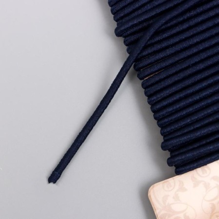 Braid decorative gum "black round" winding 4 m width 0.2 cm-2