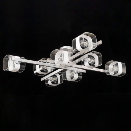 Ceiling CITILUX CULCH “VIRTA” CL139280, 86x86x1.5 cm, 8x60W, E14, gray color gray-4