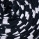 Knitted yarn secondary 90% cotton, 10% p/e, 100m/450 ± 50 g (white-black striped)