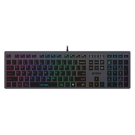 Keyboard A4Tech FSTYLER FX60 Gray USB Slim Led (FX60 Grey / Neon)