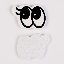Eyes, set of 50 pcs., Size 1 pc. - 2 × 1.6 cm, black color