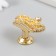 Handle for the casket metal "crown" rhinestone, gold 4.5x3.2x2.6 cm