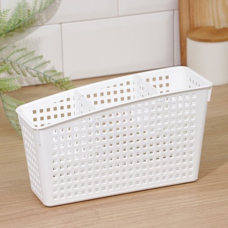 Organizer with partitions "Loft", 24.5 × 9.5 × 14 cm, white color-1