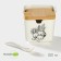 Porcelain Bank for bulk products with a spoon "Estet. Vegetables ", 250 ml, white color