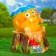 Garden figure "Kolobok in the cap" 45x35x35cm