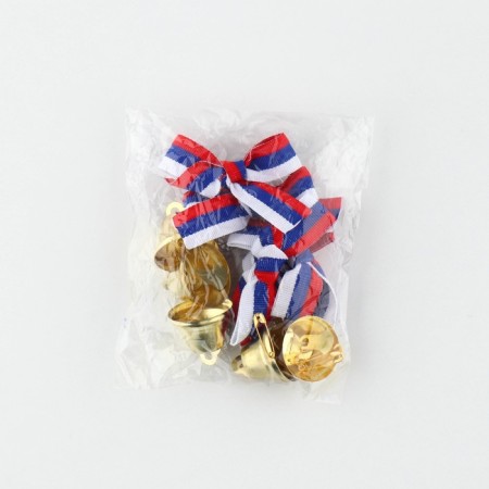 A bell on a pin with a bow for graduation, tricolor, d = 2.6 cm-4