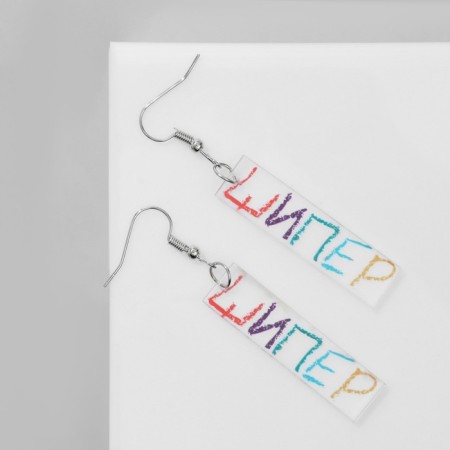 Acryl Earrings "Shipper", colored-1