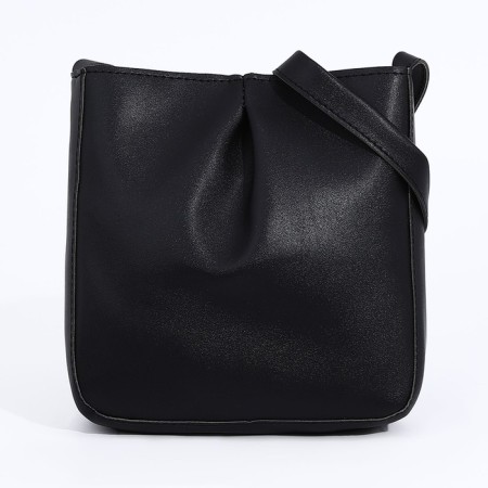 Bag Cross-Bodi with a zipper, black color-1