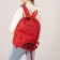 Young backpack from the textiles with lightning, 1 pocket, textura, red color