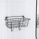 Basket with 2 hooks, 31.5 × 13 × 20 cm, black color