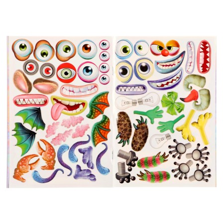 A book with stickers. Create your monster. Capcan cracan-2