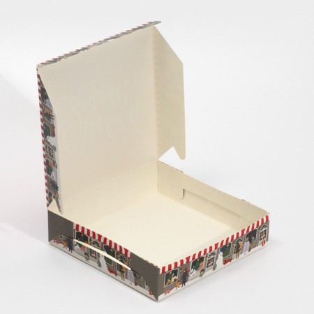 Folding box "New Year's town", 14 x 14 x 3.5 cm, New Year-5