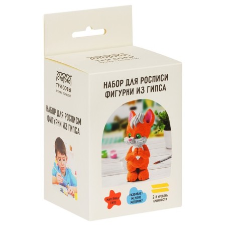Set for painting figures from gypsum "Fox", with paints and brush