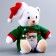Soft toy "Bear Lappy" New Year, in a green jacket