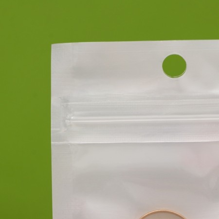 Zip-Lock PP, white, with a continuous window, flat, euros, 6 x 10 cm-1